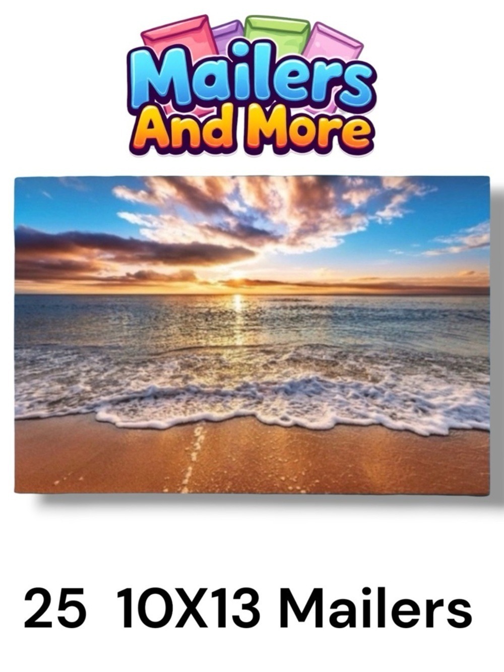 25 10X13 Poly Mailers Sunset Beach Flat PRICE FIRM